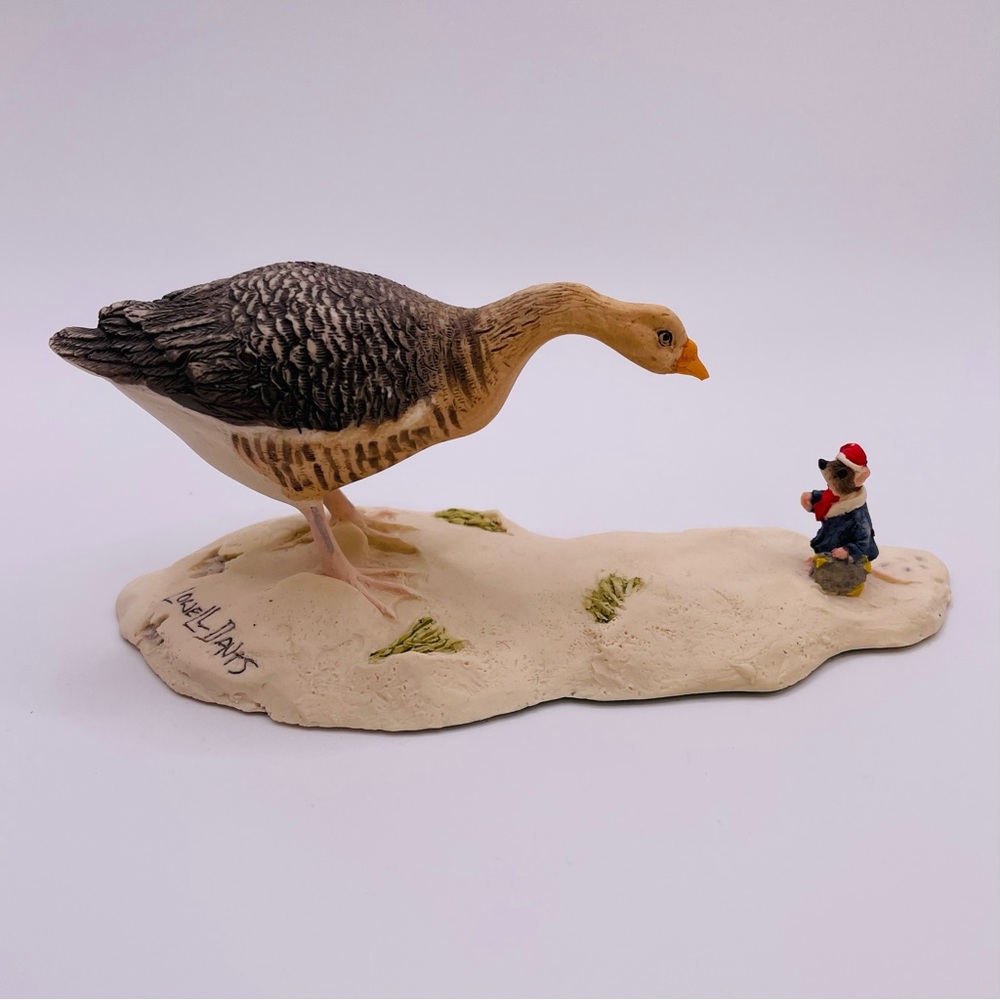 Vintage Lowell Davis “The Arrival of Stanley” 1990 Figurine Goose and Mo…